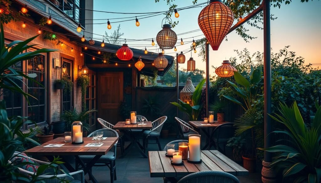 Bohemian Patio Lighting