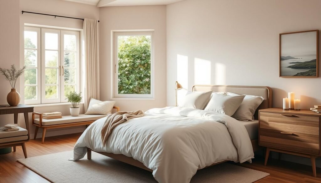 Calming bedroom sanctuary