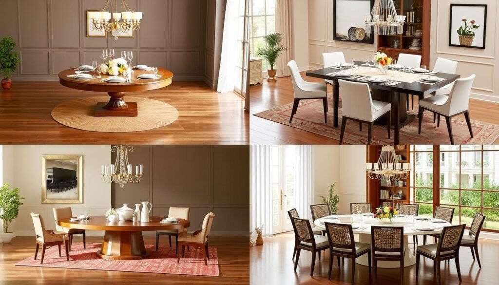 Dining table shapes