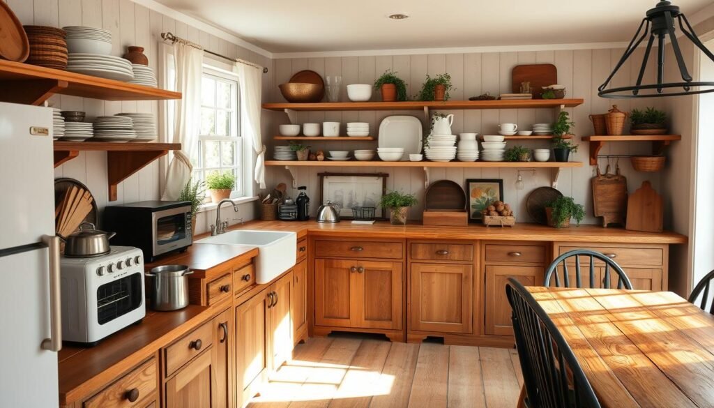 Functional farmhouse kitchen workspace