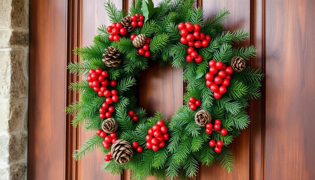 Holiday Wreath with Greenery