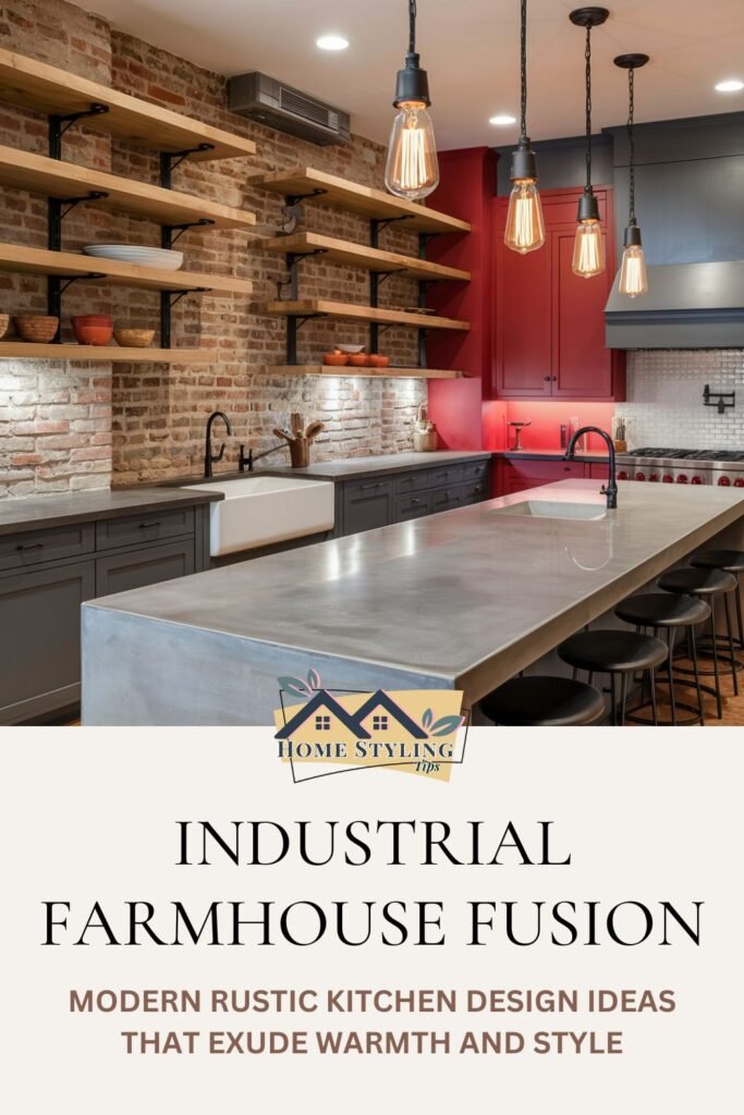 Industrial Farmhouse Fusion - Modern Rustic Kitchen Design Ideas That Exude Warmth and Style