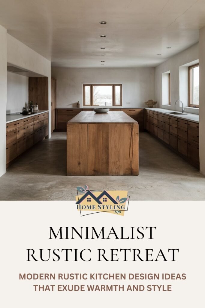 Minimalist Rustic Retreat- Modern Rustic Kitchen Design Ideas That Exude Warmth and Style