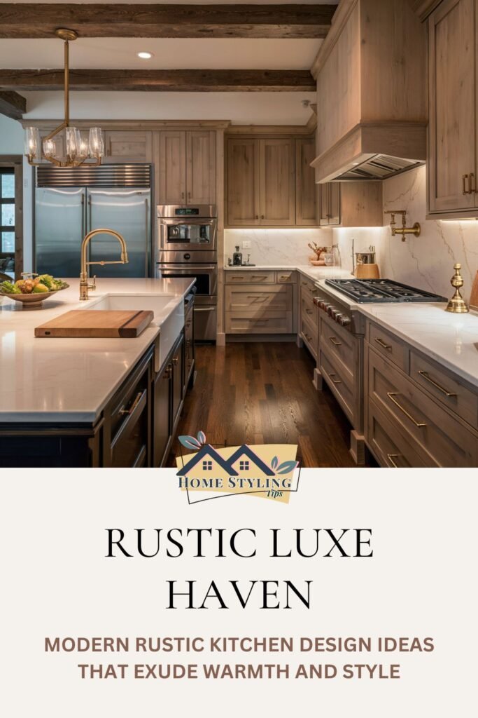 Rustic Luxe Haven - - Modern Rustic Kitchen Design Ideas That Exude Warmth and Style