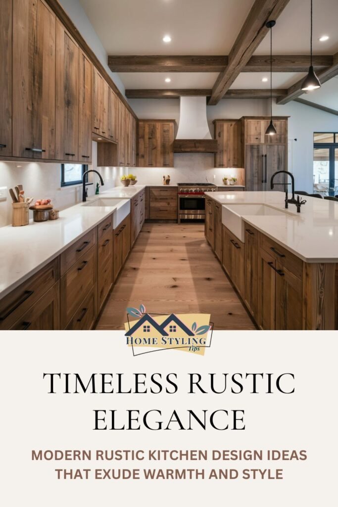 Timeless Rustic Elegance - Modern Rustic Kitchen Design Ideas That Exude Warmth and Style