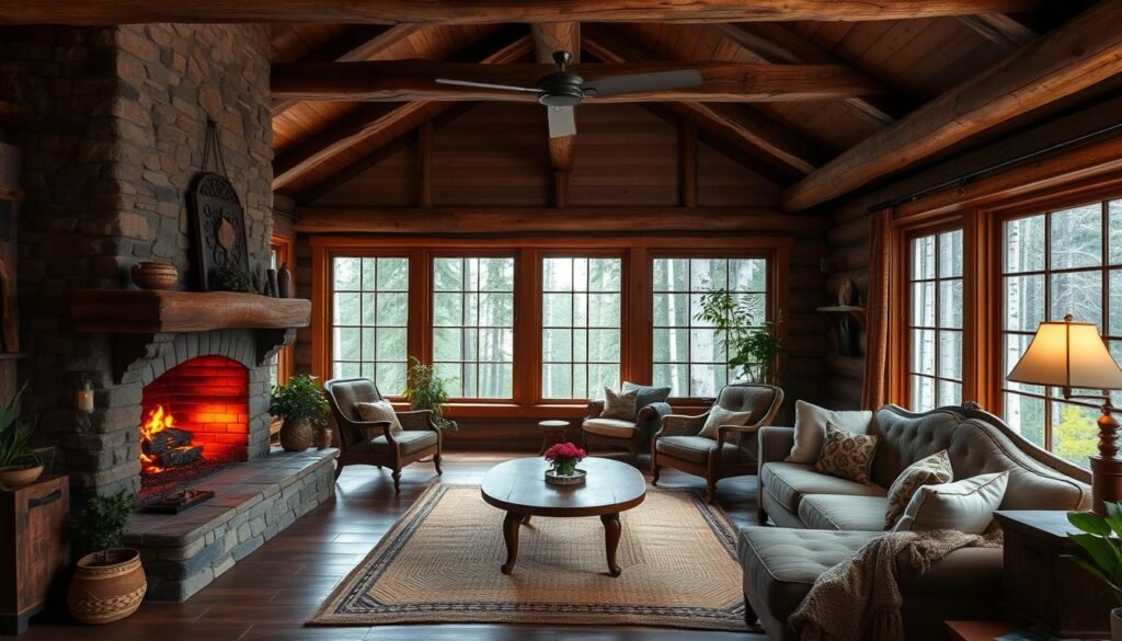 cozy rustic living room