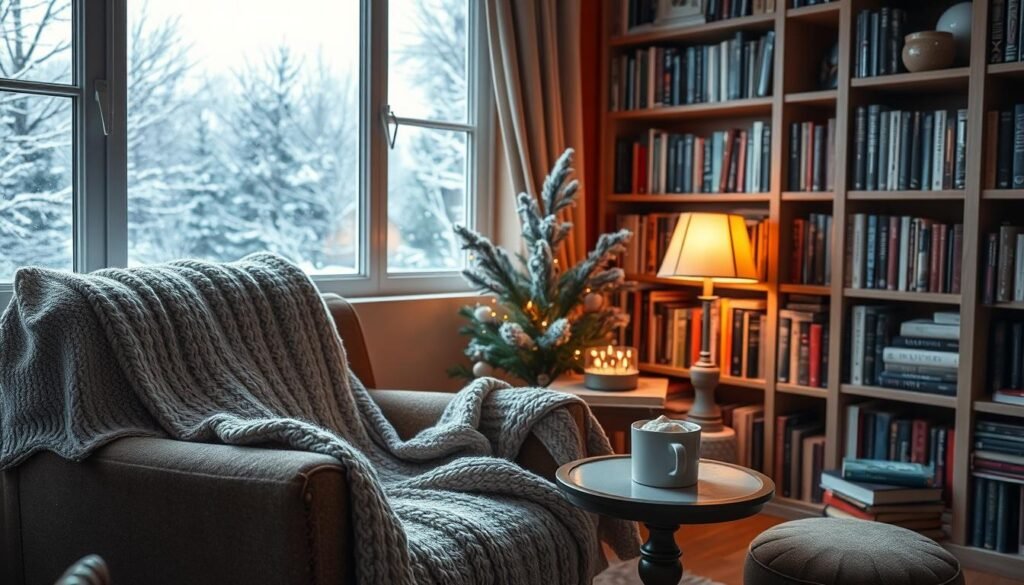 cozy winter reading nook