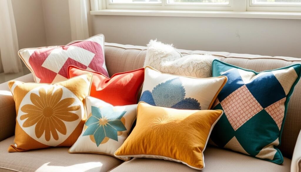 geometric throw pillows