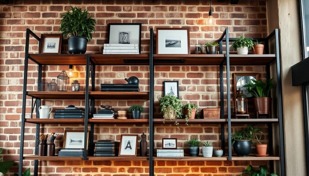 industrial open shelving