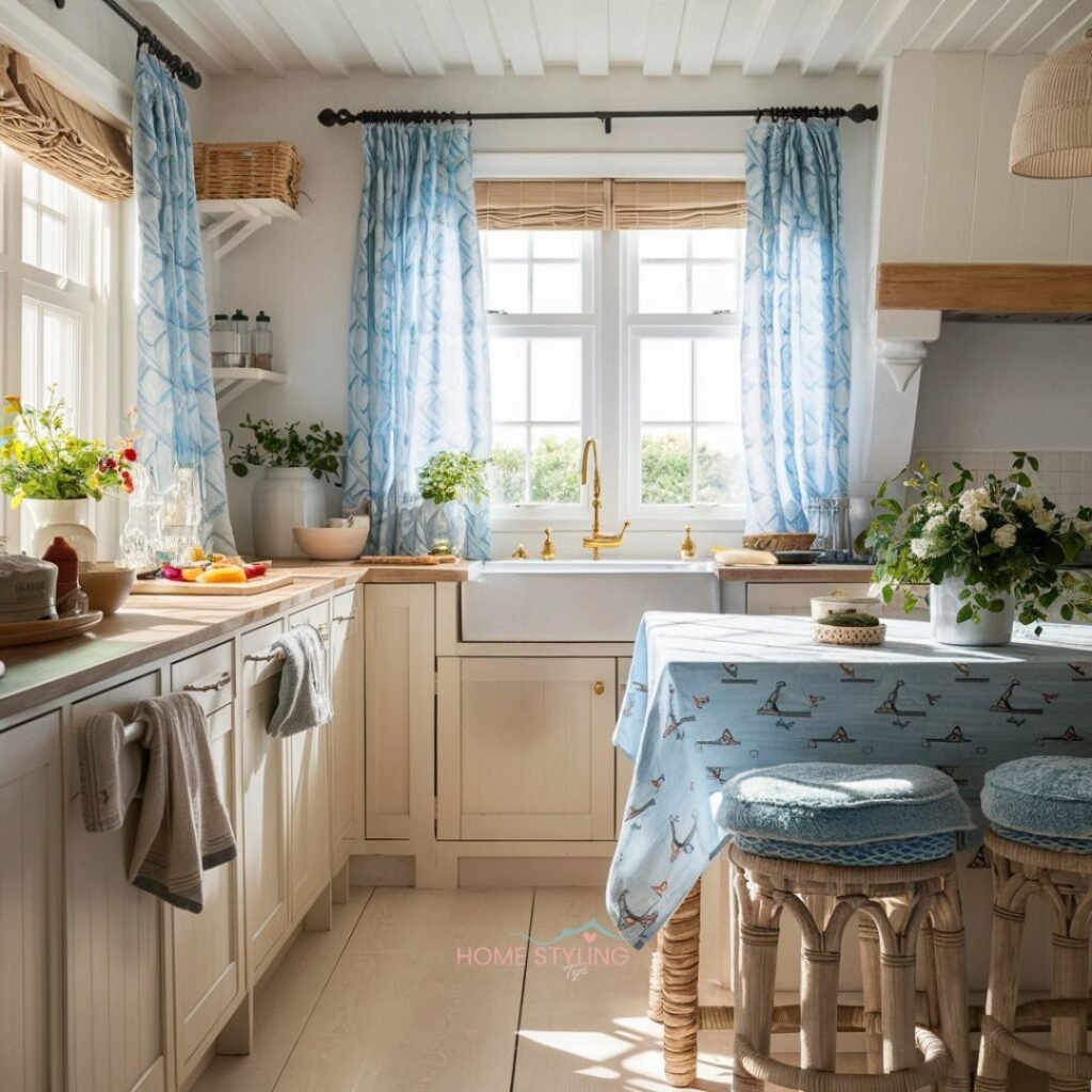 light-blue-kitchen-textiles