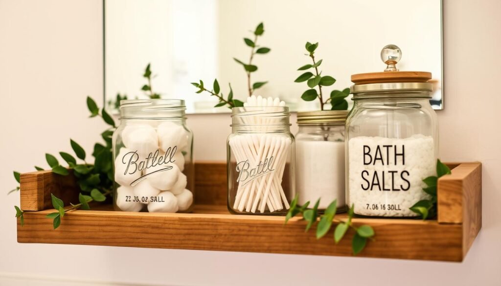 mason jar bathroom accessories