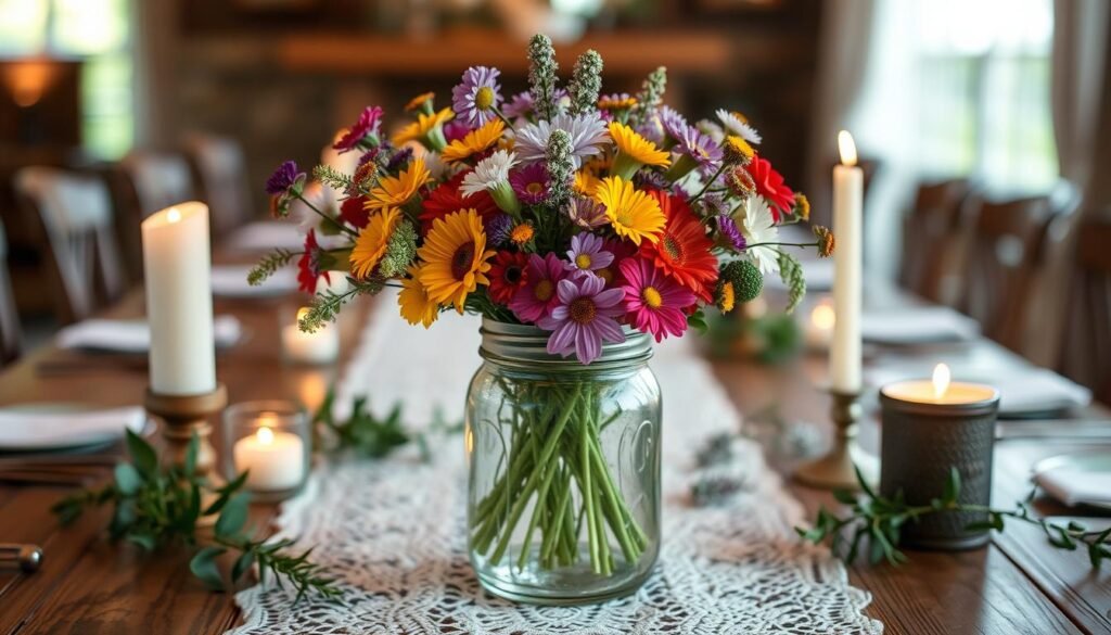 mason jar centerpiece