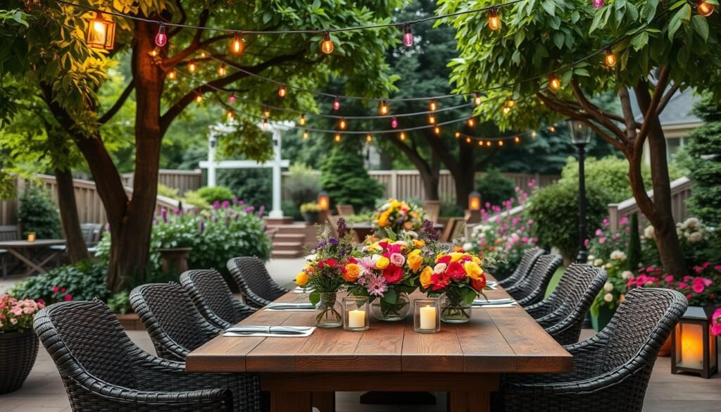 outdoor dining area