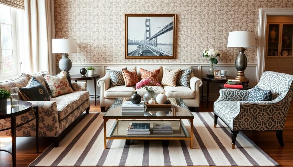 patterned furniture decor