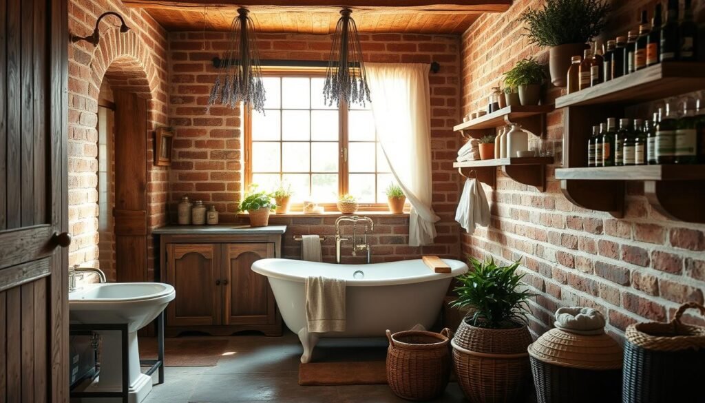 rustic bathroom