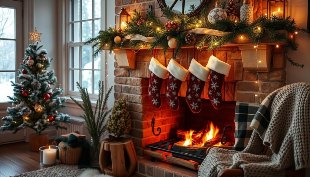 seasonal fireplace look