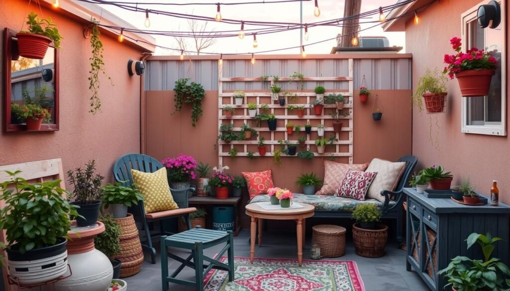 thrifty outdoor living space