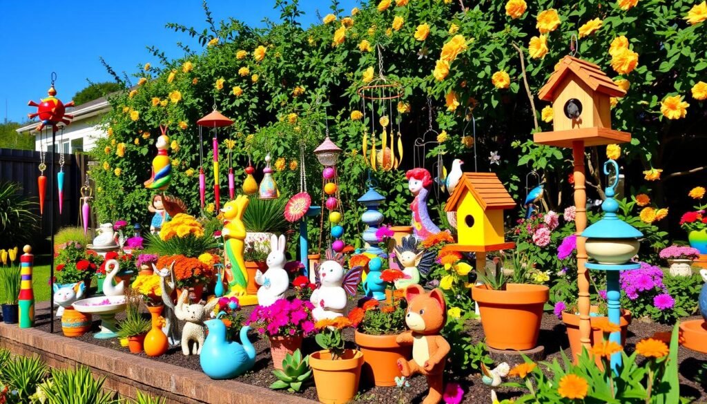 vibrant garden ornaments