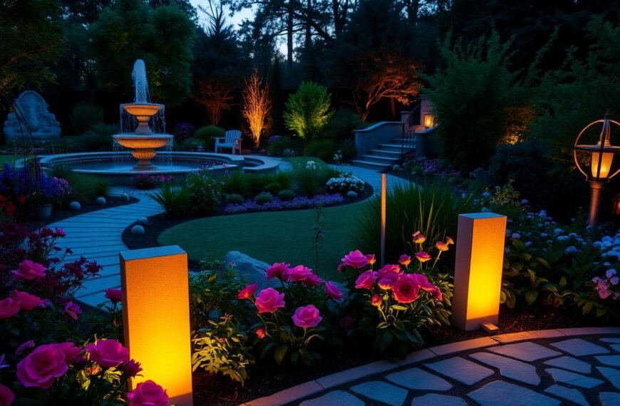 Spotlights to Highlight Garden Features