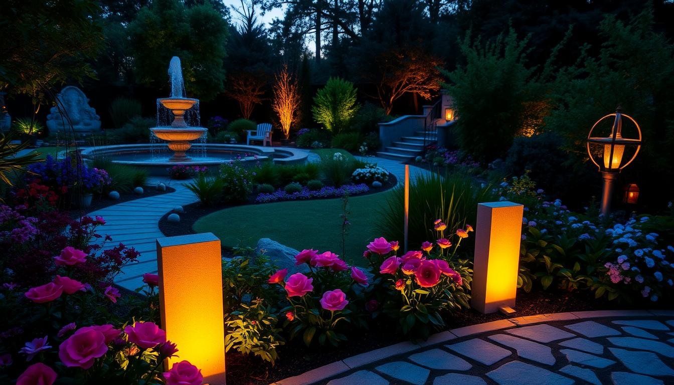 Spotlights to Highlight Garden Features