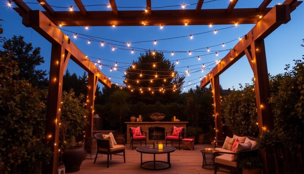 string lights for pergolas